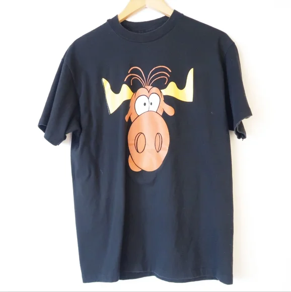 Hanes | Shirts | 993 Rocky And Bullwinkle Taco Bell Promo